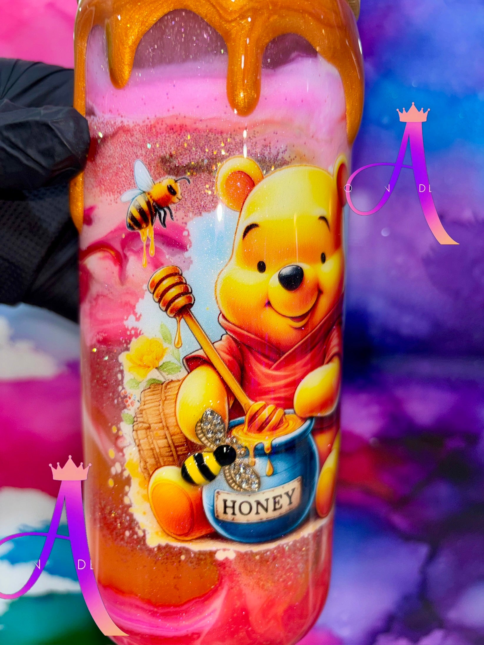 🐝 “Bee My Honey”🍯 20 Oz. Glass Tumbler