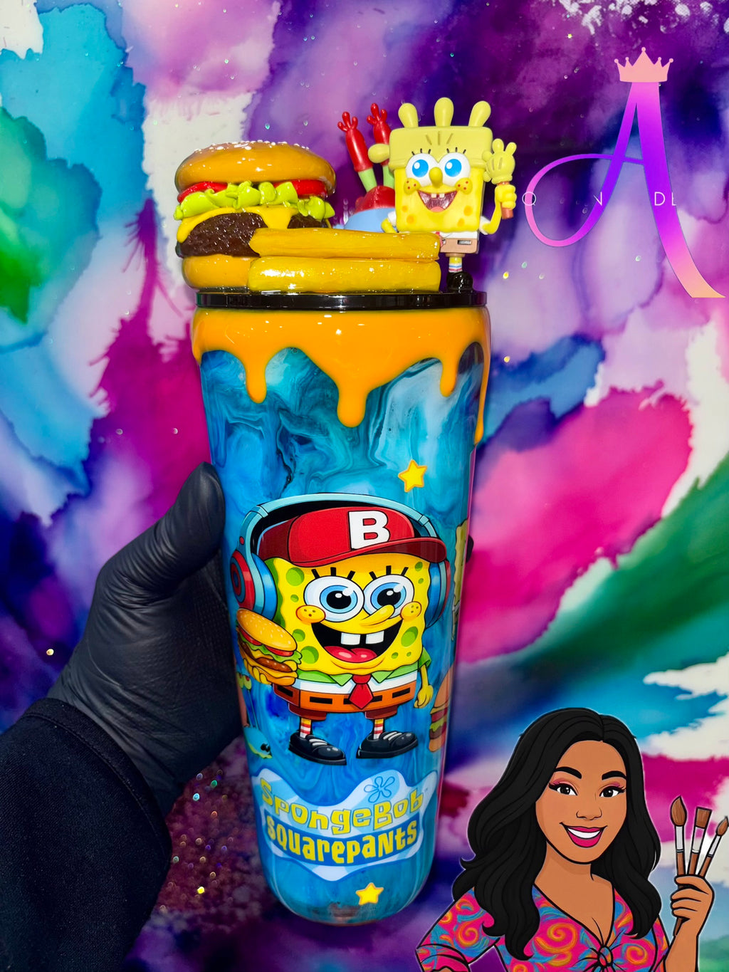 “Bikini Bottom Burger Party”: SpongeBob & Mr. Krabs 🦀🎉🍔✨🌊(Glove Head)