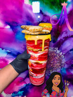 “Kitty Snack Attack” – 24 oz Tumbler (PREMIUM)✨😻🍔🍟✨