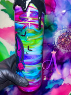 “Trapped in Enid’s Colors” – 30 oz Tumbler 🖤🕷️🕸️