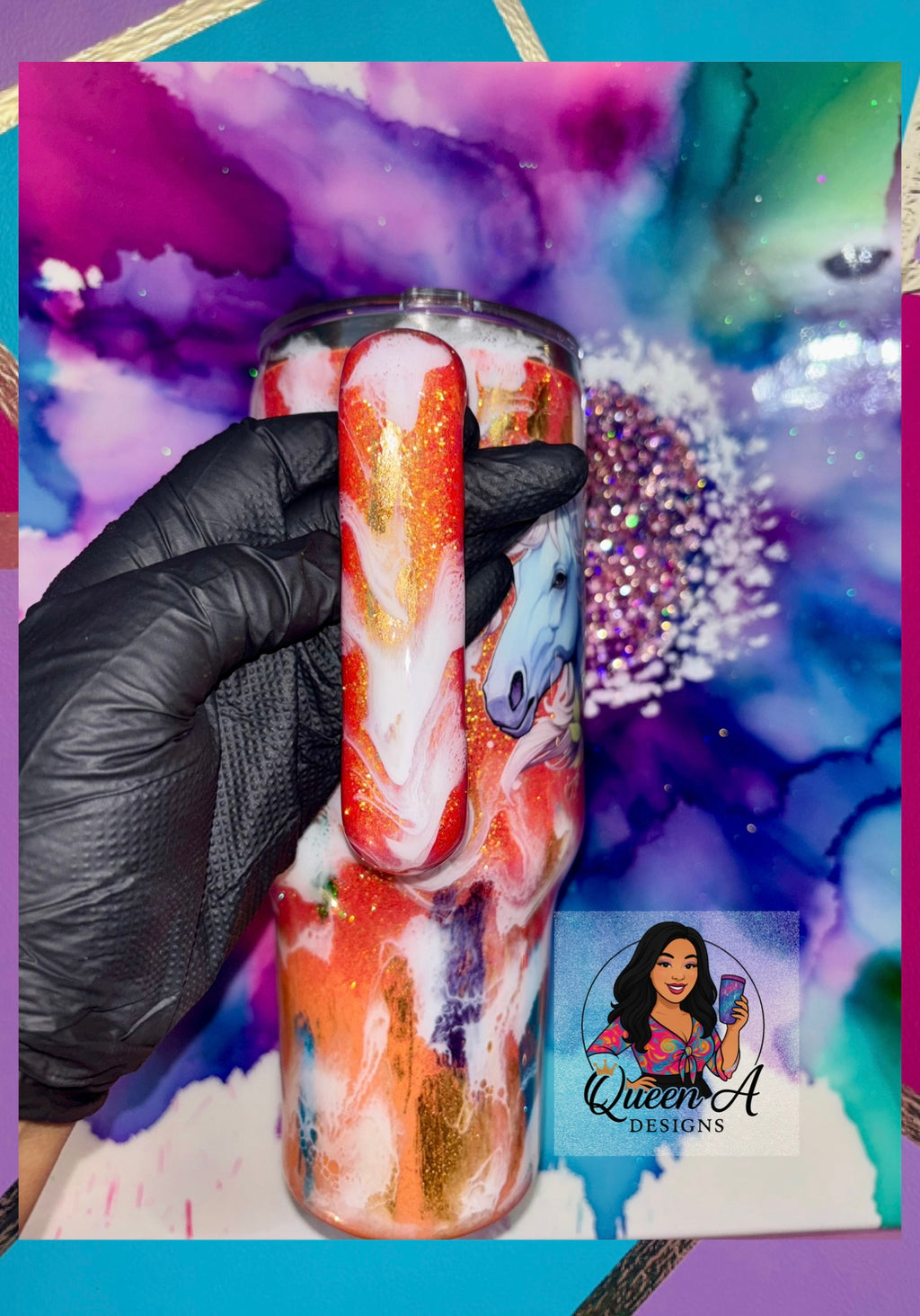 “Cowgirl Dreams” 40 oz. Tumbler w/Handle