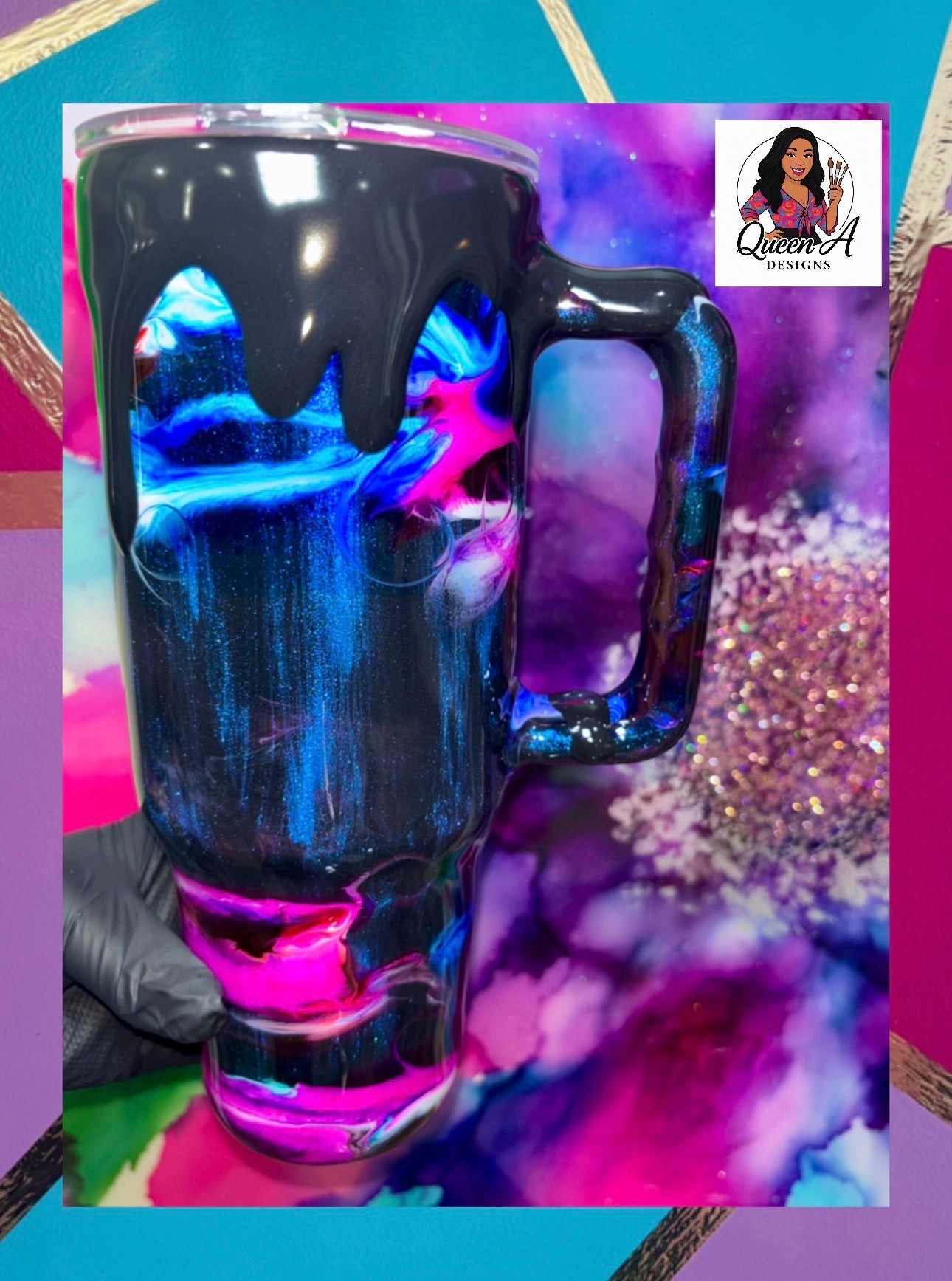 🖤“Wednesday’s Midnight Glow” 40 Oz. Tumbler