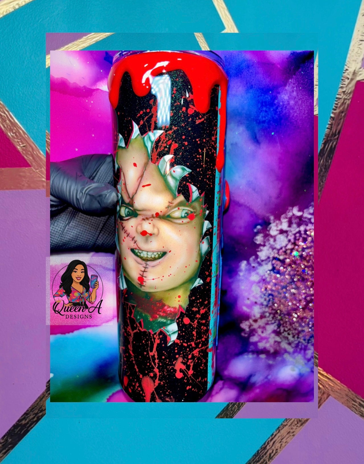 🔪🩸“Playtime’s Over” – 30oz 3D Stainless Steel Tumbler