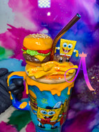 🍔 “Krabby Patty Paradise” – 40 oz (Glass) Tumbler🍟 ✨PREMIUM✨