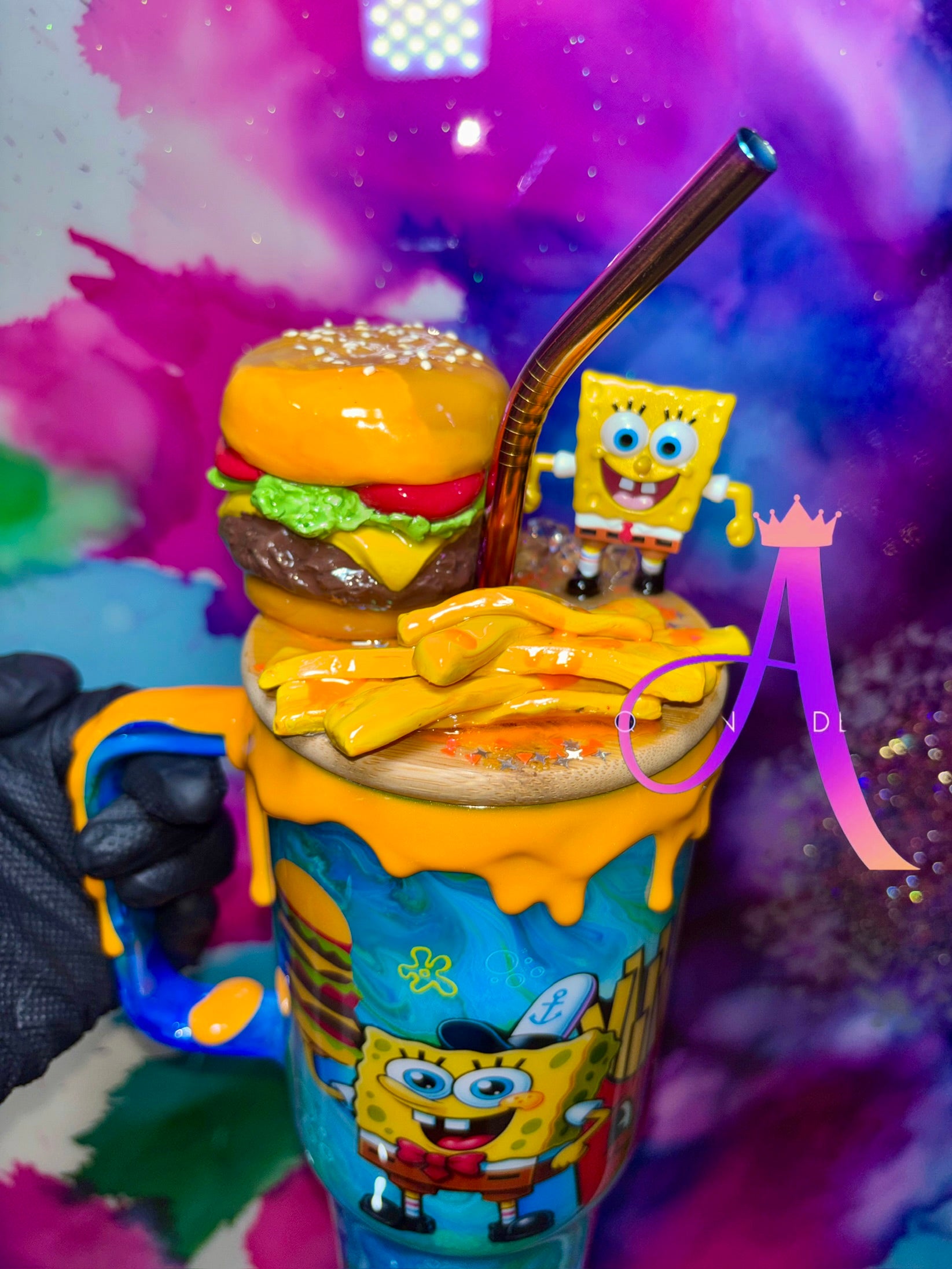 🍔 “Krabby Patty Paradise” – 40 oz (Glass) Tumbler🍟 ✨PREMIUM✨
