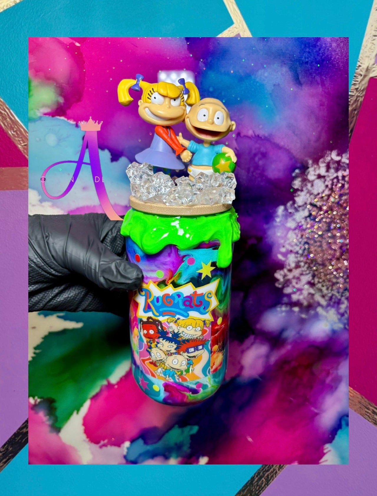 “Rugrats Playtime”🍼🎾 18 Oz. Glass Tumbler