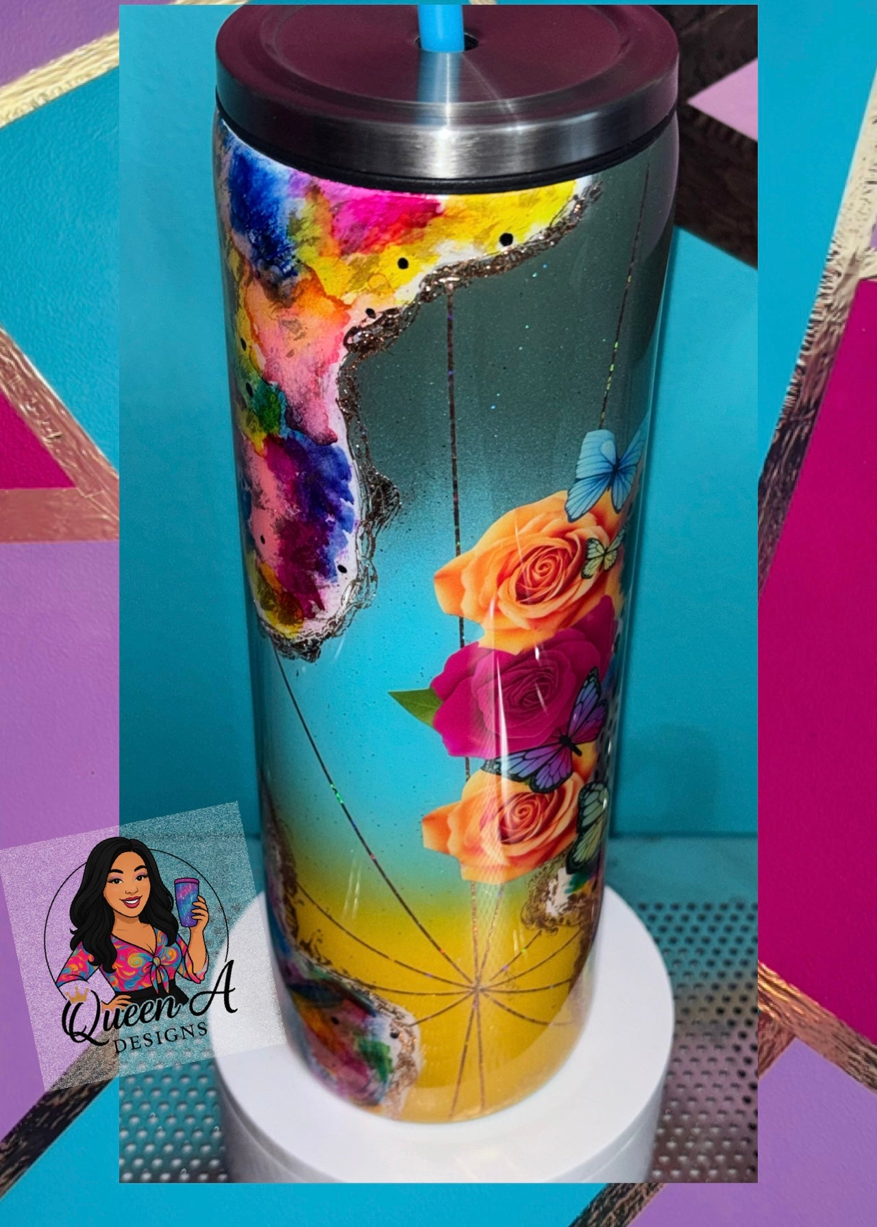 🖤 “Spotted in Style” 🐾30 Oz. Tumbler