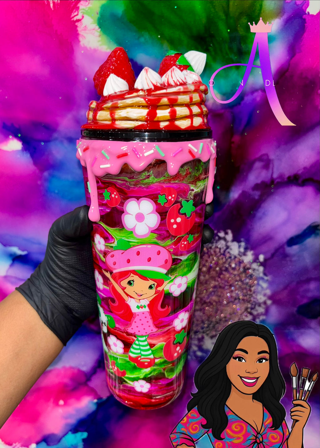 “Sugar Berry Pancake Bliss” 🥞 🍓🍰24 Oz. Tumbler (PREMIUM)