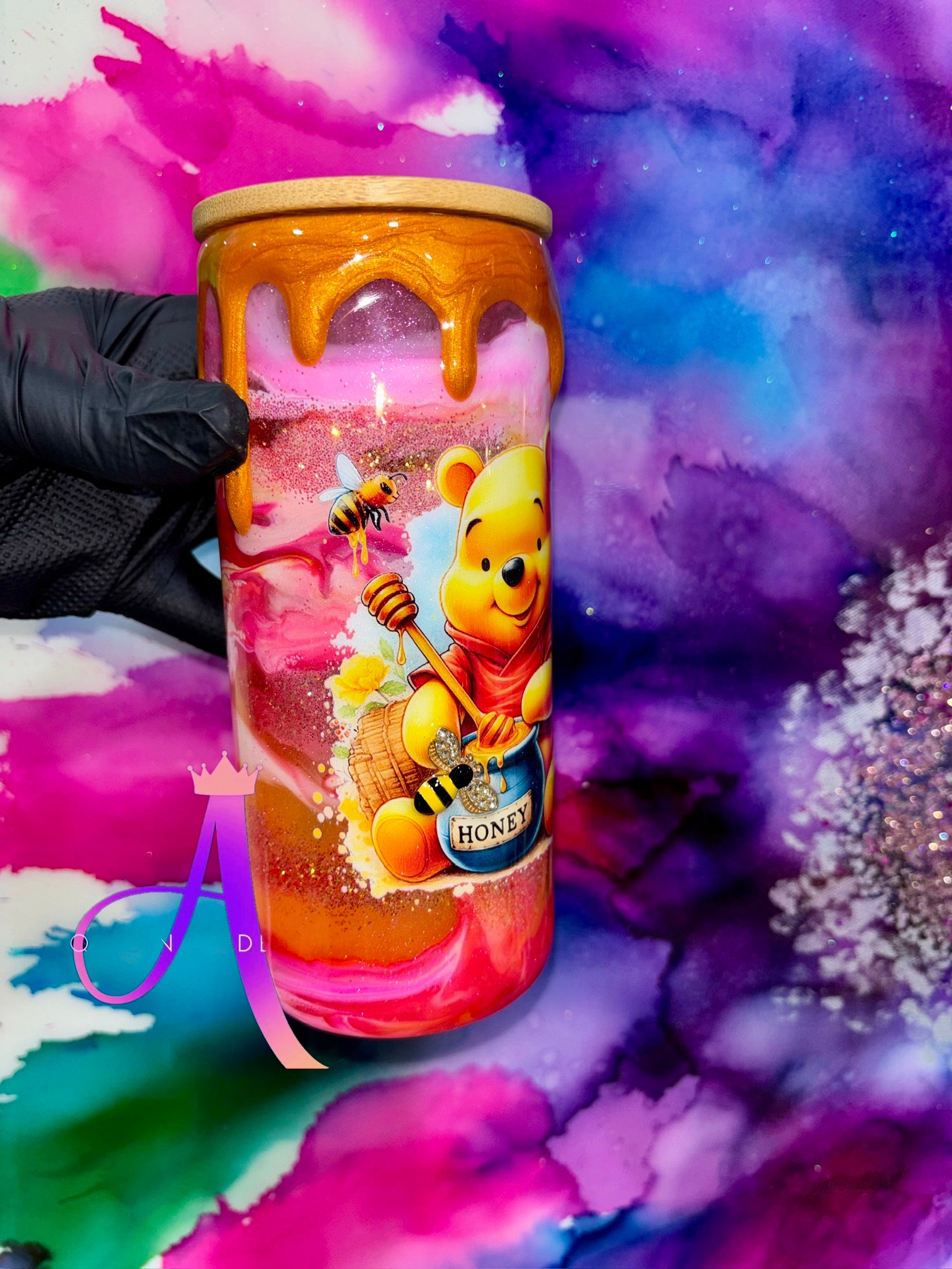 🐝 “Bee My Honey”🍯 20 Oz. Glass Tumbler