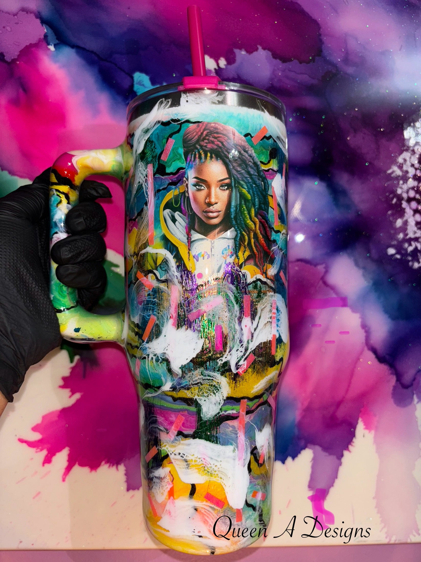 "Graffiti Drip Queen" – 40 oz Tumbler