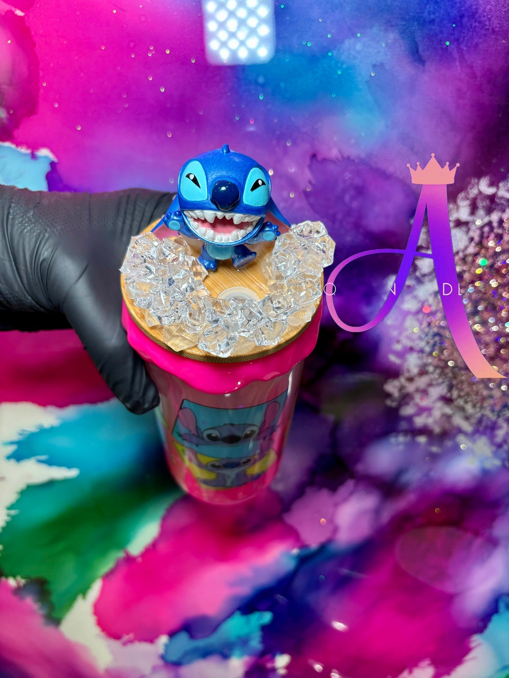 “Sugar Rush Stitch” 20 Oz. Glass Tumbler 🩷🍭🍬