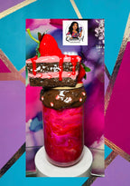 “Sweet Tooth Sipper” 18 oz. Glass Tumbler— W/BAMBOO 3D Lid
