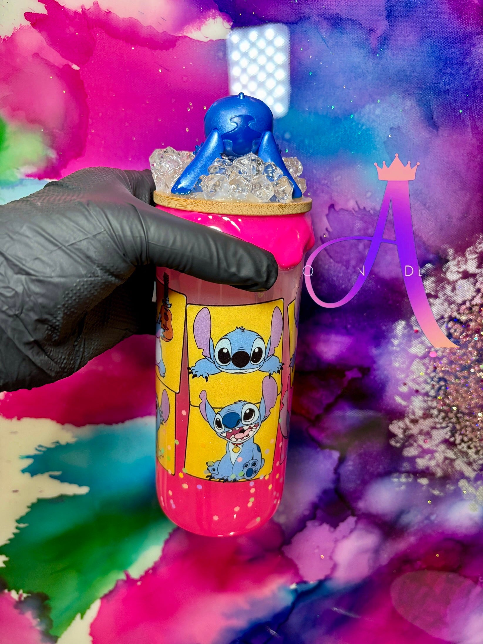 “Sugar Rush Stitch” 20 Oz. Glass Tumbler 🩷🍭🍬