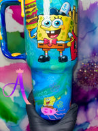 🍔 “Krabby Patty Paradise” – 40 oz (Glass) Tumbler🍟 ✨PREMIUM✨