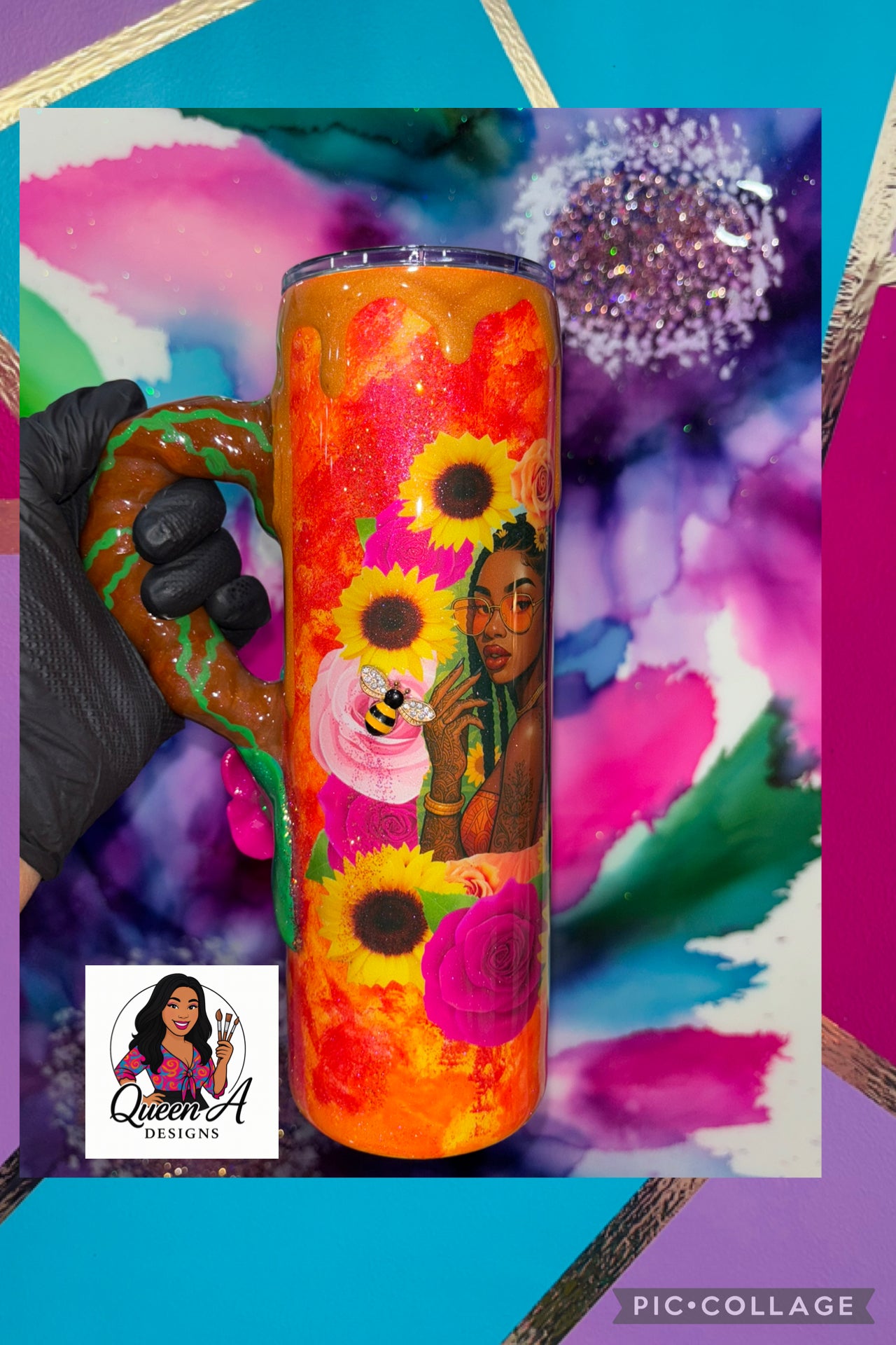 “Bloom Queen” 🌺 🌸🌻30 Oz. 3D Tumbler (Unchosen Collection)