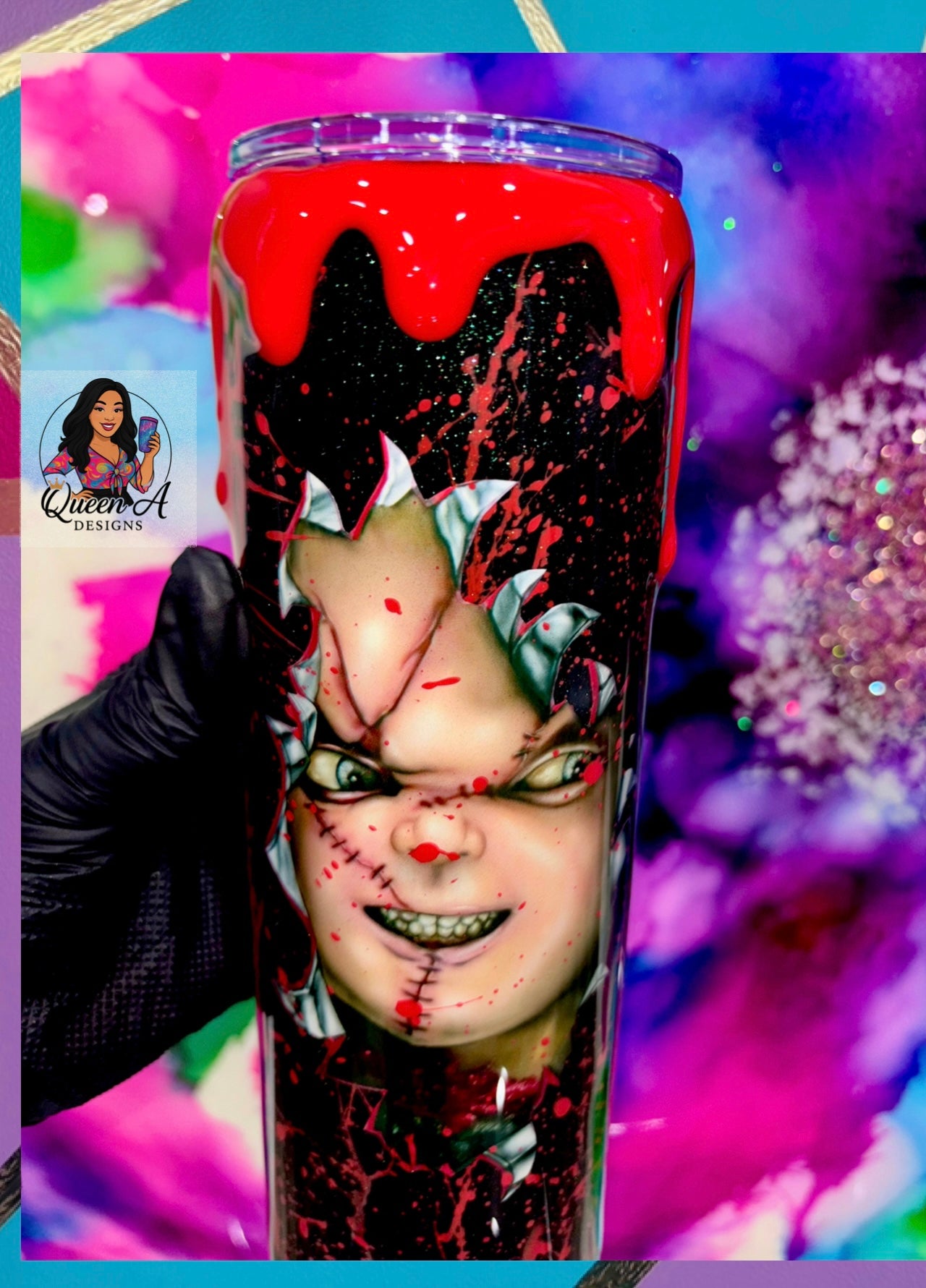 🔪🩸“Playtime’s Over” – 30oz 3D Stainless Steel Tumbler