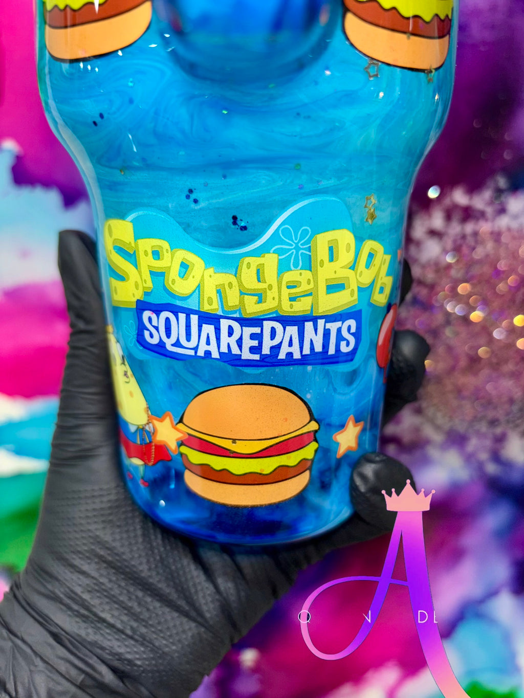 “Deep Sea Burger Bash”🍔🏝️✨💙✨40 OZ. (Glass Tumbler)✨PREMIUM
