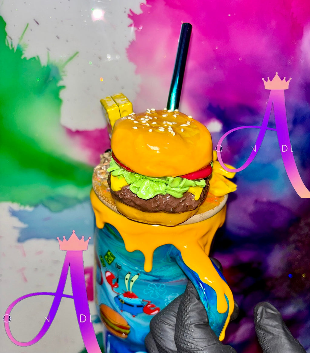 🍔 “Krabby Patty Paradise” – 40 oz (Glass) Tumbler🍟 ✨PREMIUM✨