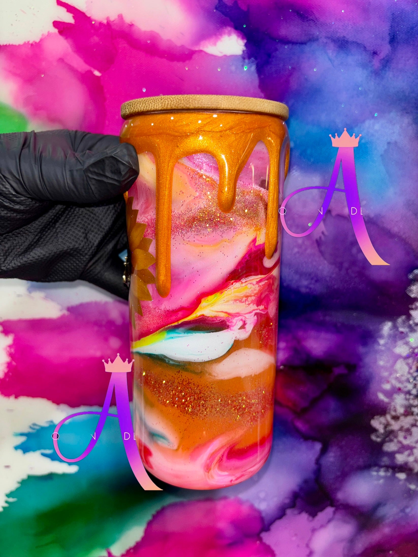 🐝 “Bee My Honey”🍯 20 Oz. Glass Tumbler