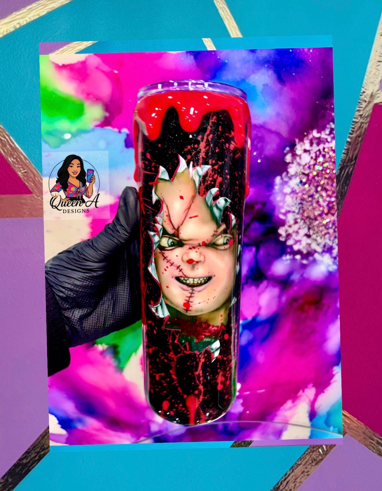 🔪🩸“Playtime’s Over” – 30oz 3D Stainless Steel Tumbler