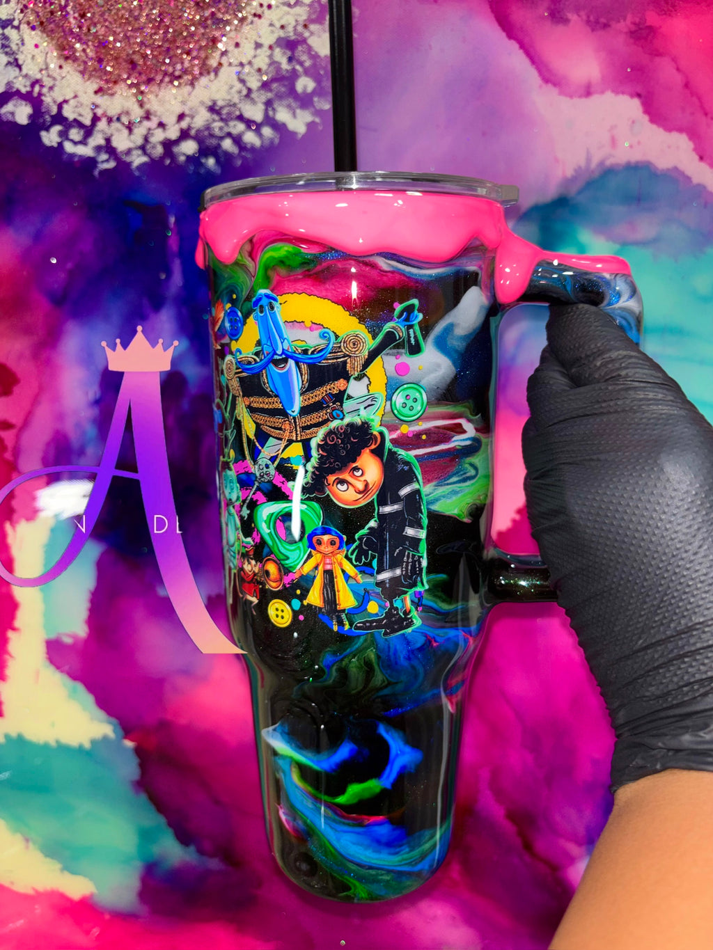 🪡✨“Coraline’s Escape” 40 Oz. Tumbler