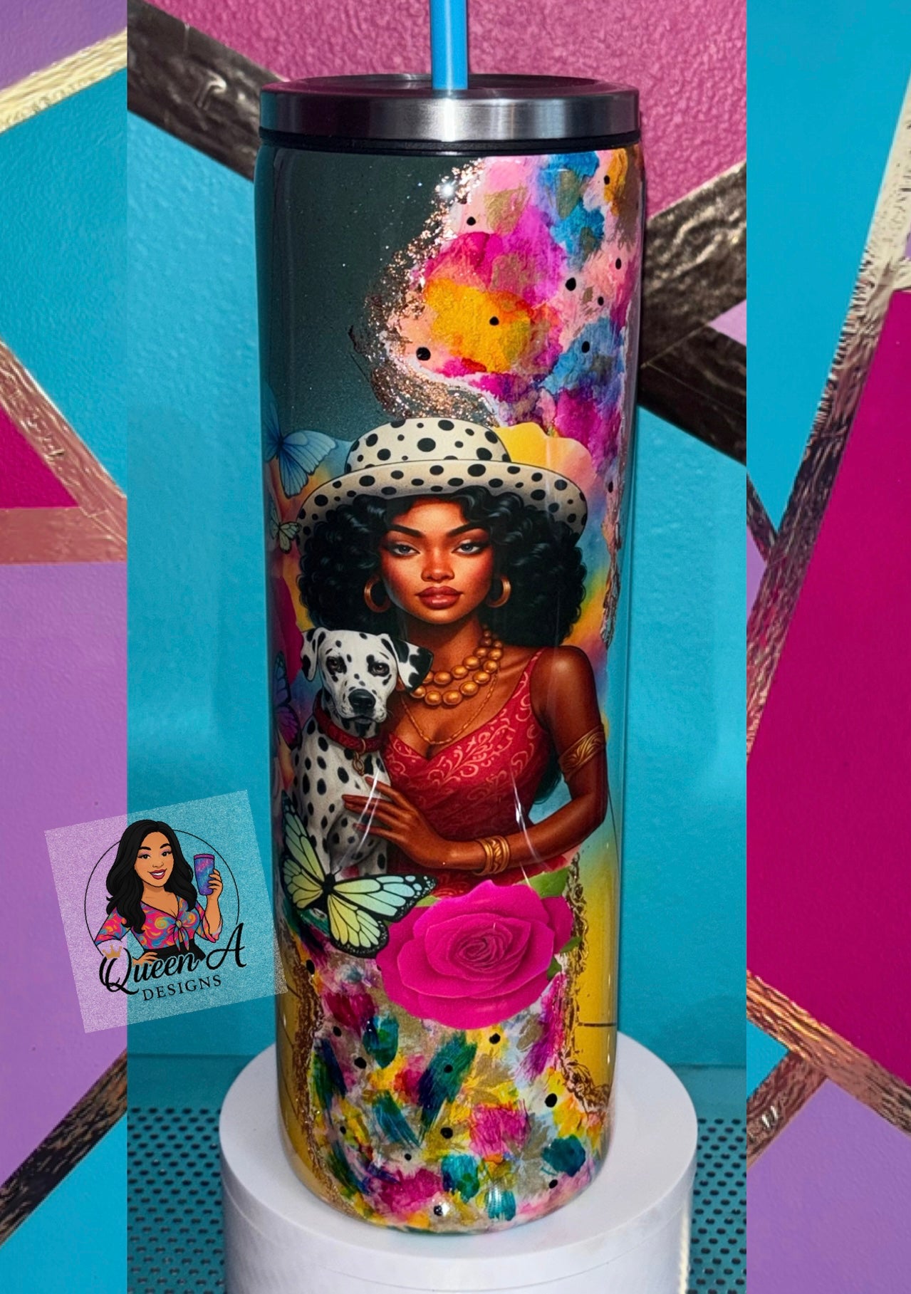 🖤 “Spotted in Style” 🐾30 Oz. Tumbler