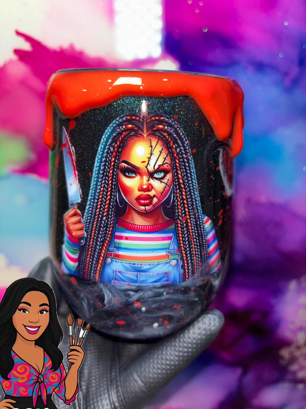 “Playtime’s Over” 12 Oz. Wine Tumbler