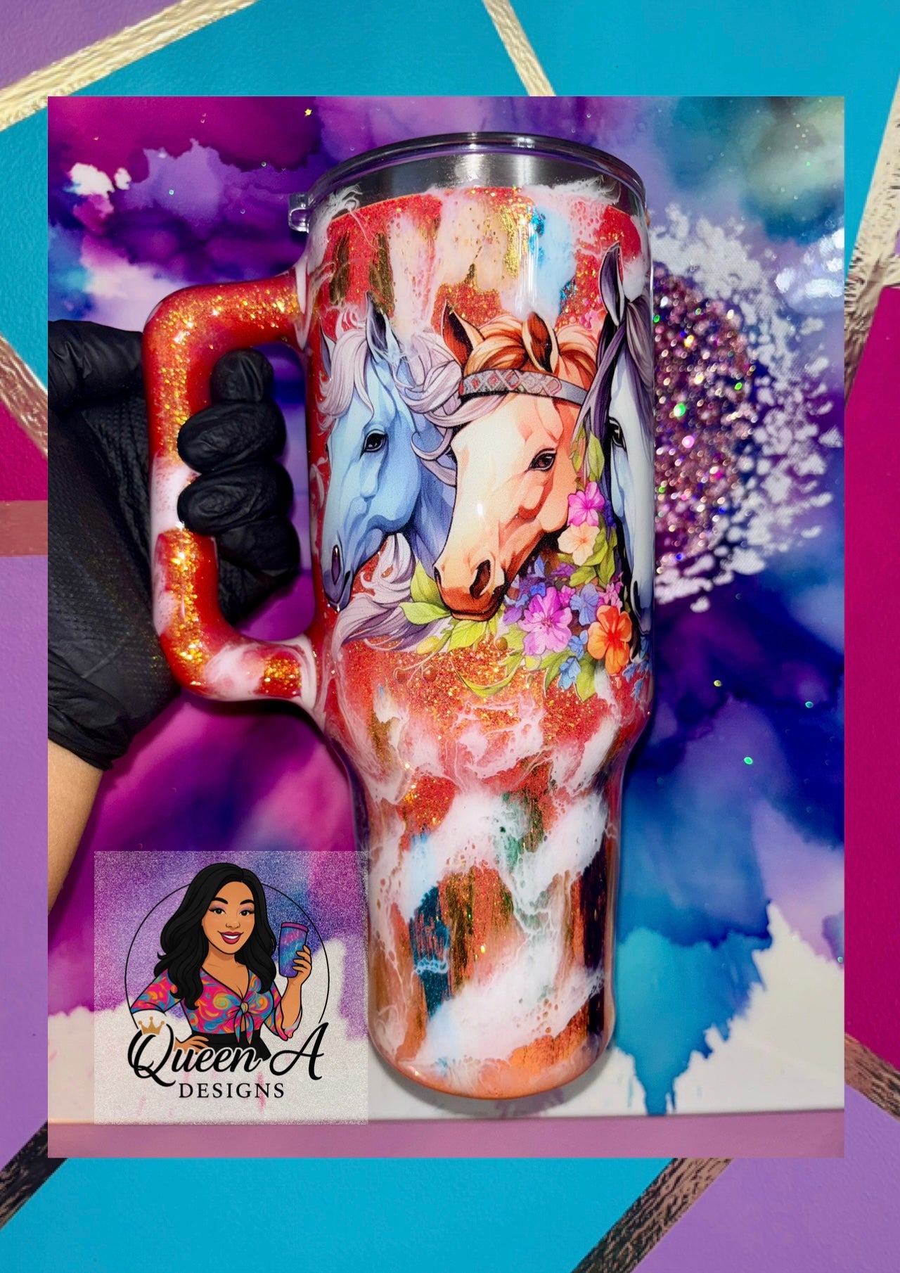 “Cowgirl Dreams” 40 oz. Tumbler w/Handle (Unchosen Collection)
