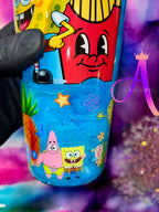 🍔✨🏝️“Bikini Bottom Burger Bliss” 24Oz. Tumbler (PREMIUM)