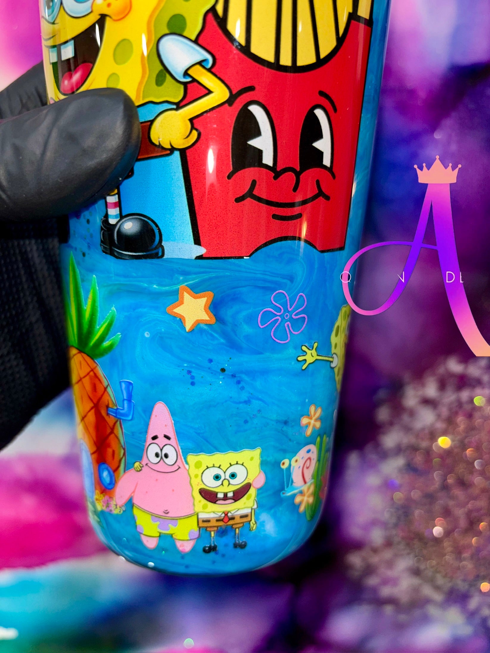 🍔✨🏝️“Bikini Bottom Burger Bliss” 24Oz. Tumbler (PREMIUM)