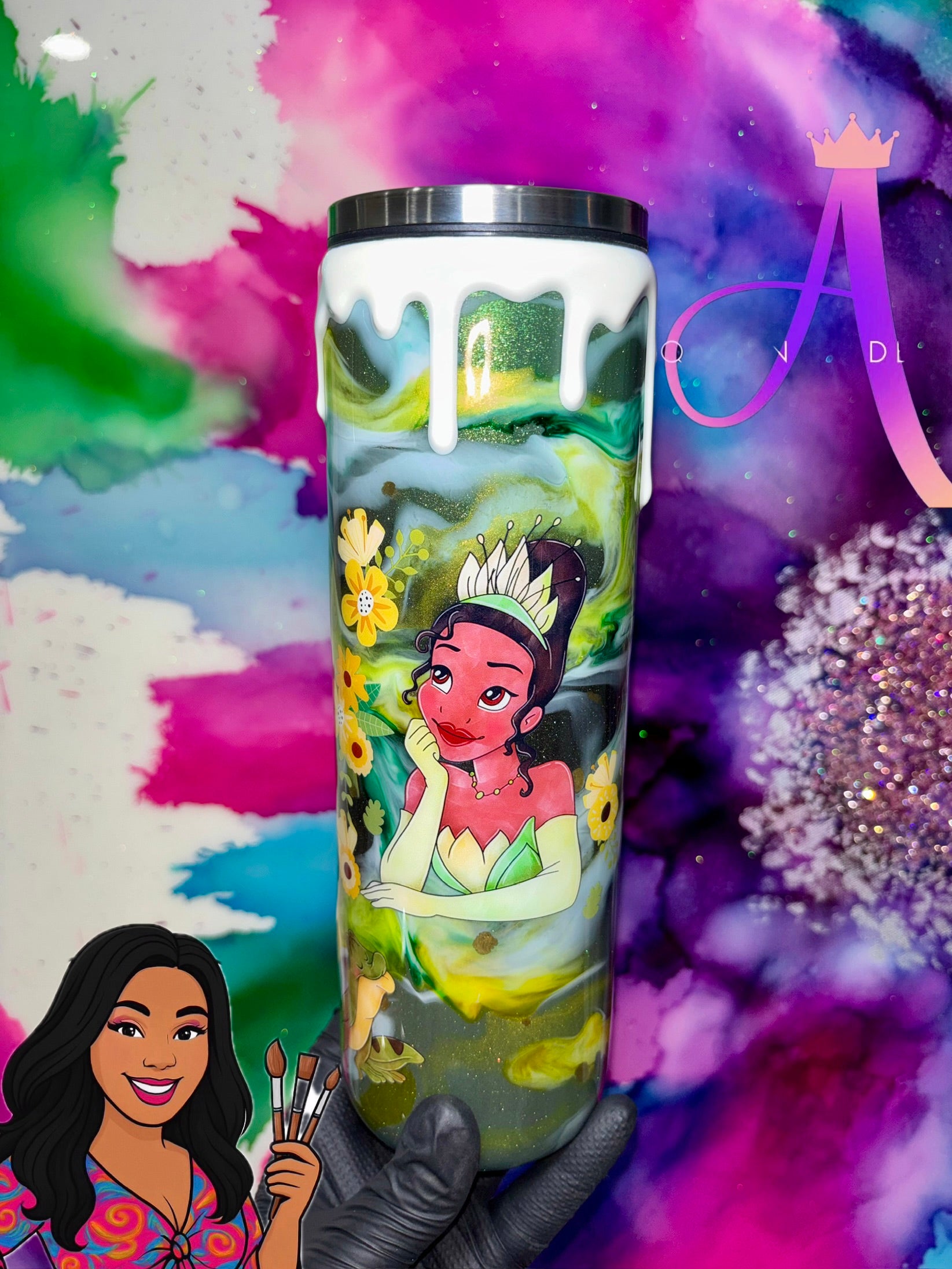“Daydreaming in the Bayou” 30 Oz. Tumbler 👸🏾🐸✨💛
