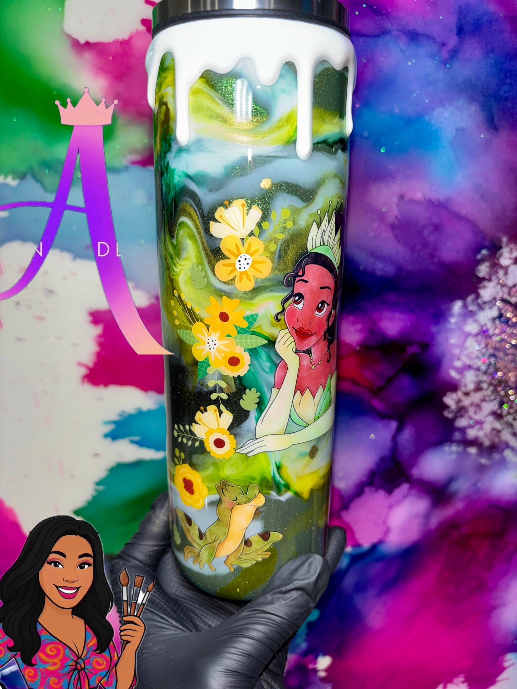 “Daydreaming in the Bayou” 30 Oz. Tumbler 👸🏾🐸✨💛