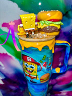 🍔 “Krabby Patty Paradise” – 40 oz (Glass) Tumbler🍟 ✨PREMIUM✨