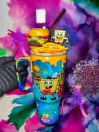 🍔 “Krabby Patty Paradise” – 40 oz (Glass) Tumbler🍟 ✨PREMIUM✨