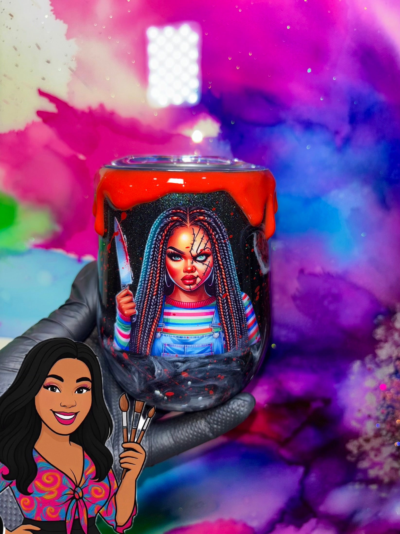 “Playtime’s Over” 12 Oz. Wine Tumbler