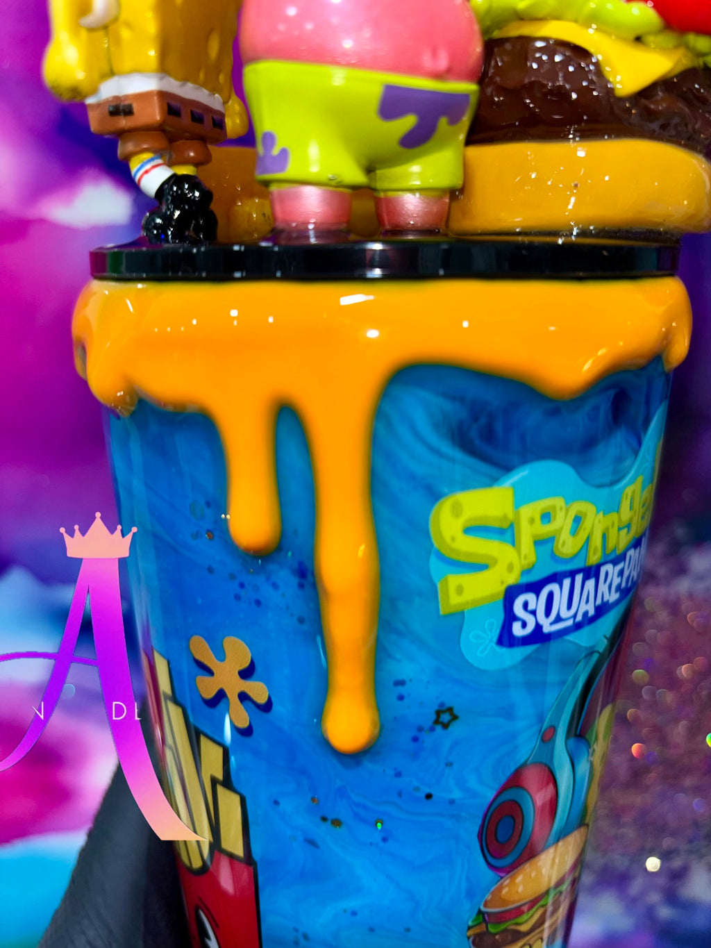 🍔✨🏝️“Bikini Bottom Burger Bliss” 24Oz. Tumbler (PREMIUM)