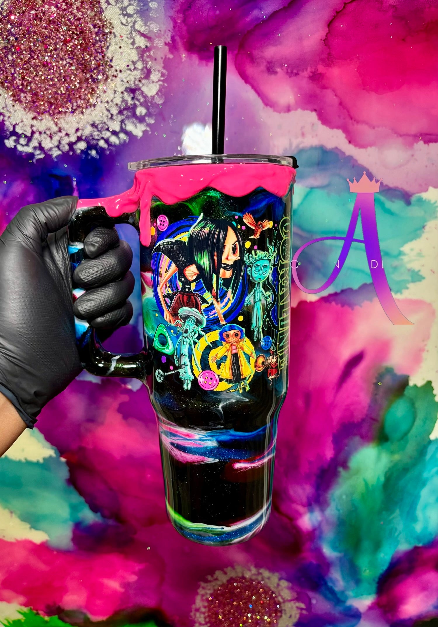 🪡✨“Coraline’s Escape” 40 Oz. Tumbler