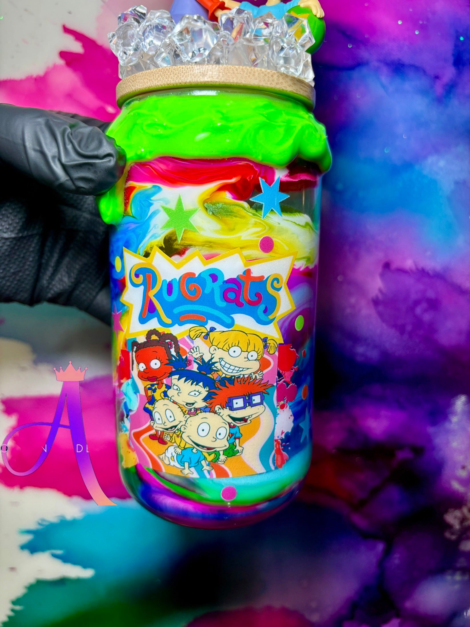 “Rugrats Playtime”🍼🎾 18 Oz. Glass Tumbler