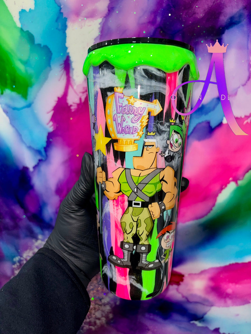 “Fairy World Magic” ✨                              (Hand Painted 👩🏼‍🎨NO DECOR TOPPER!)✨🧚