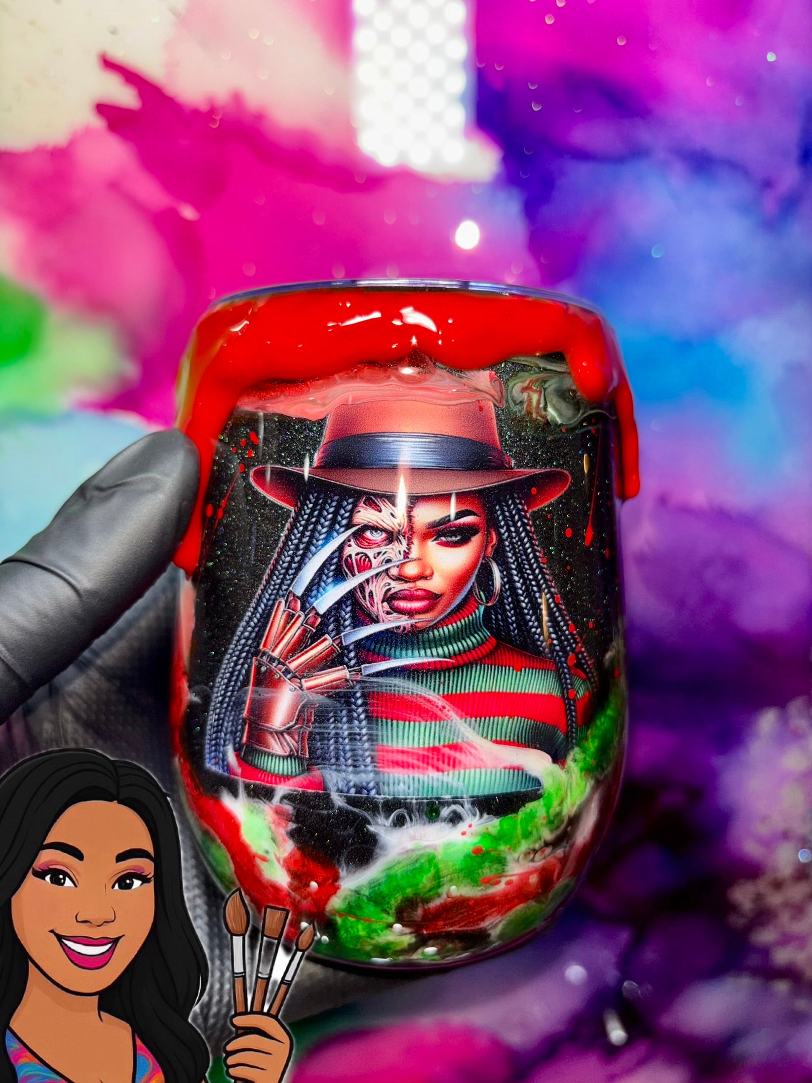 “Nightmare Seduction”❤️🩸12 Oz. Wine Tumbler