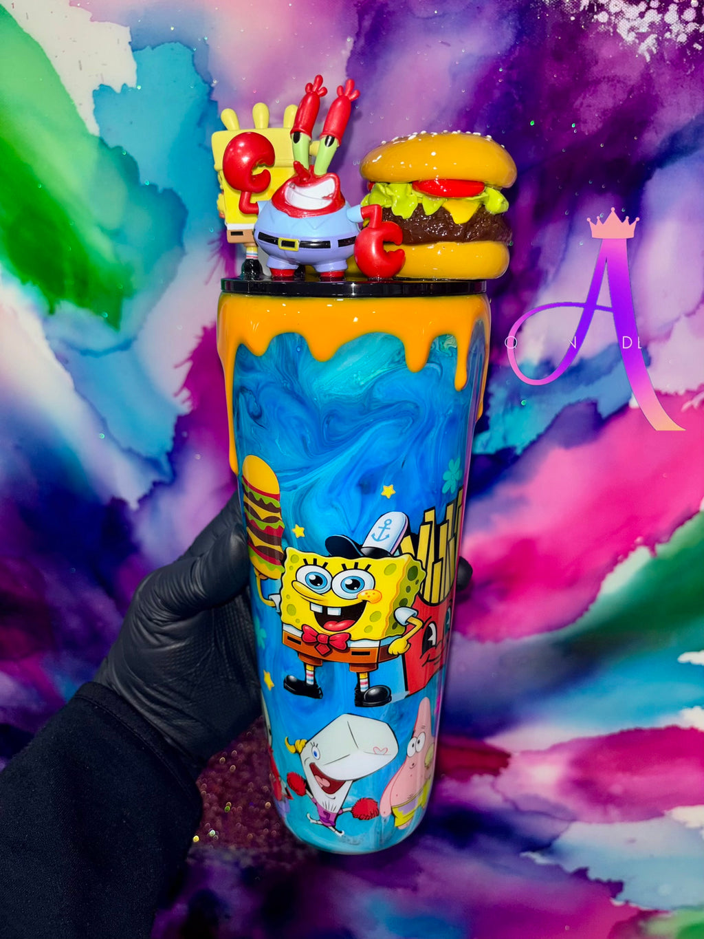 “Bikini Bottom Burger Party”: SpongeBob & Mr. Krabs 🦀🎉🍔✨🌊(Glove Head)