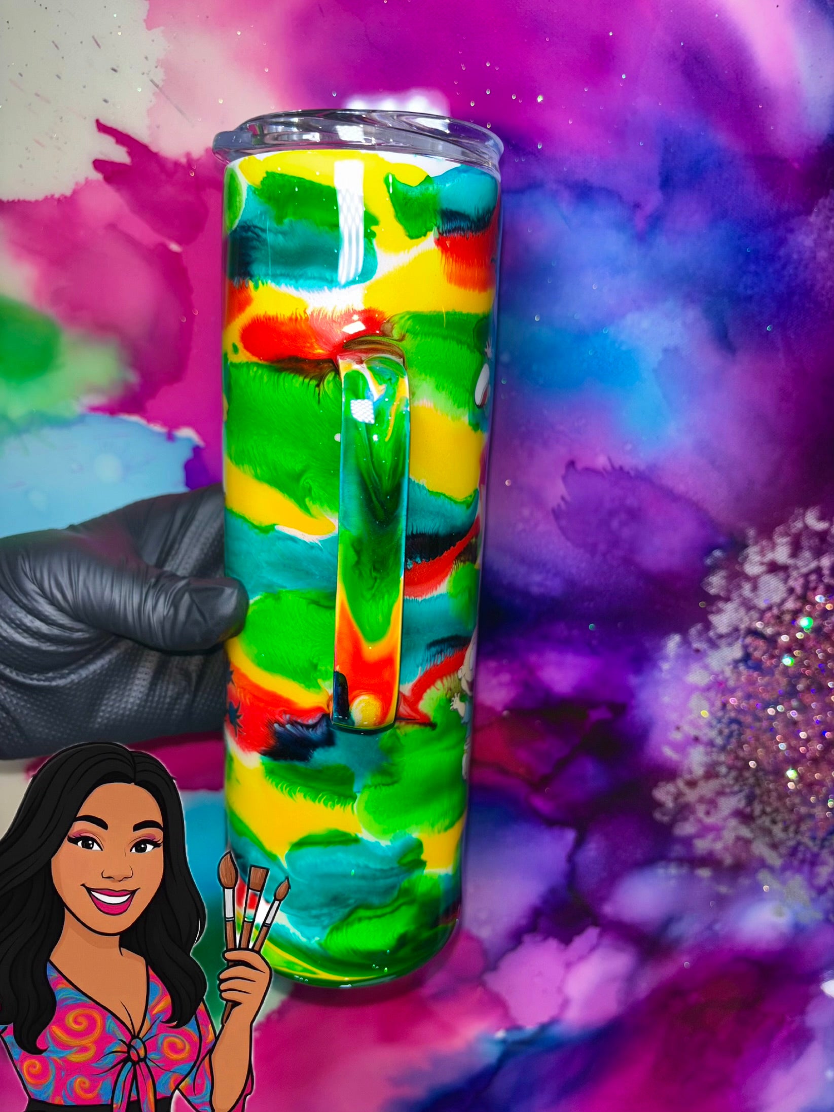 👶✨🍼 “ Rugrat Mama” 30 Oz. Tumbler W/ Handle (Unchosen Collection)