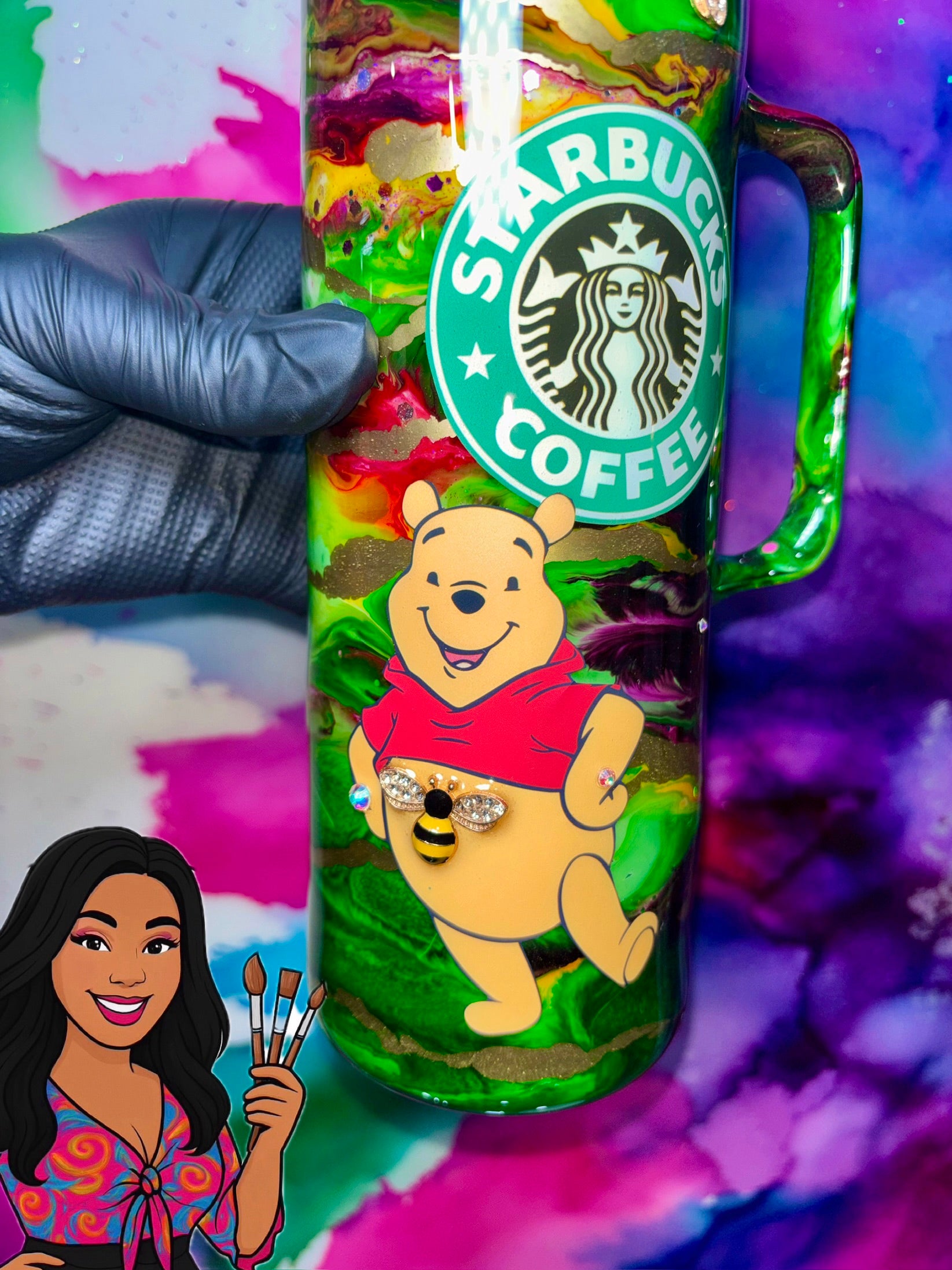 🍯🐝 ”Sweet Buzz” 30 Oz. Tumbler with handle (Unchosen Collection)