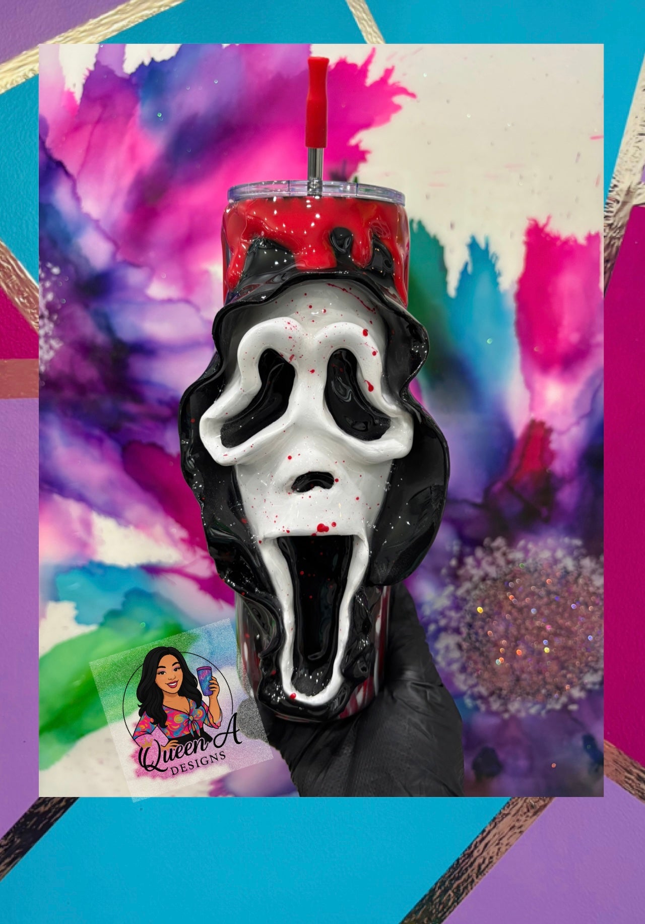 “Screamin’ Sips”- 30oz 3D Horror Tumbler