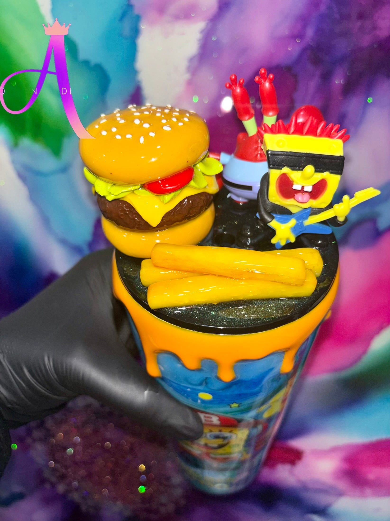 “Bikini Bottom Burger Party” : SpongeBob & Mr. Krabs (Rockstar Edition)🍔🎸✨🦀🎉