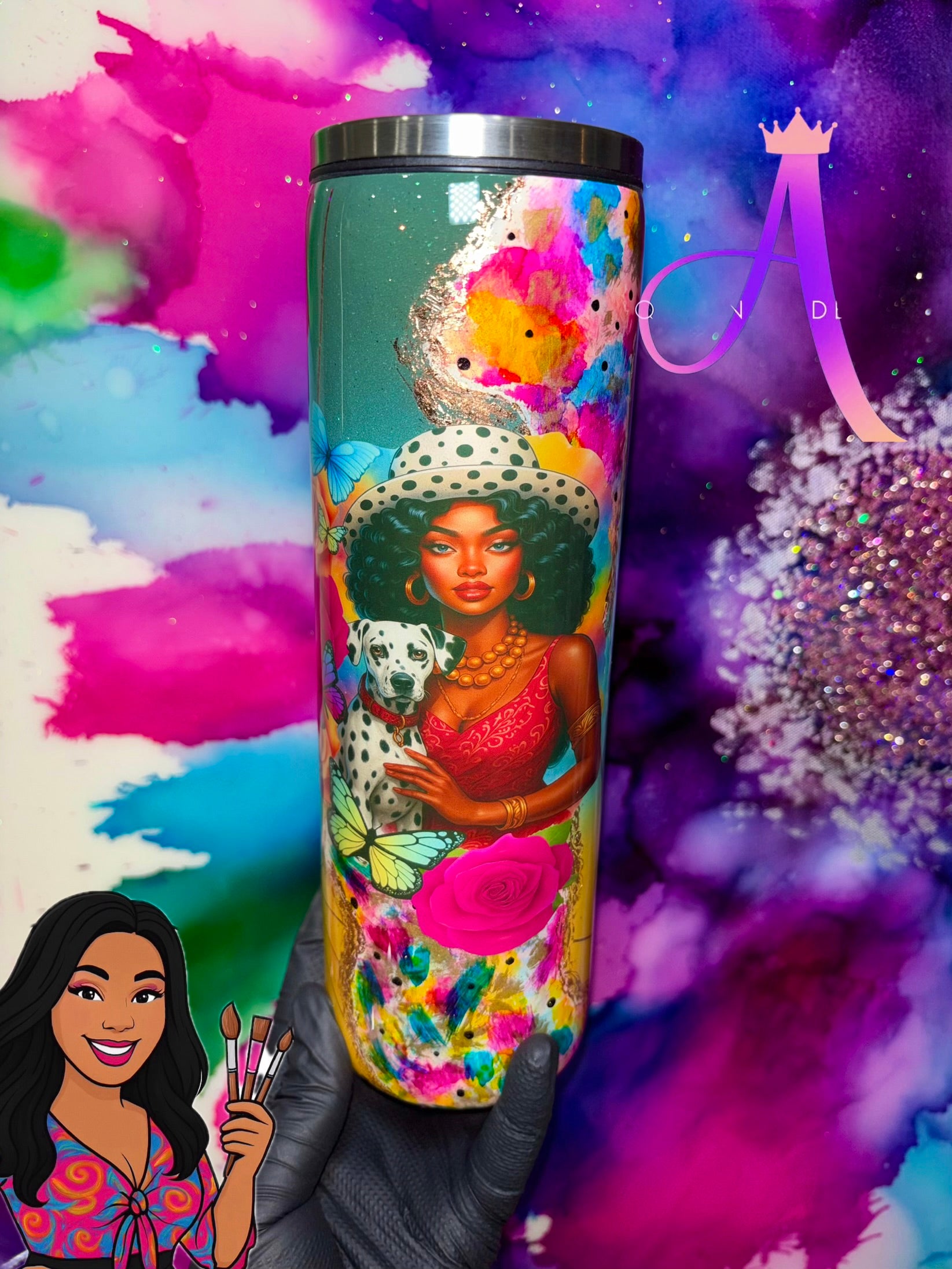 🖤 “Spotted in Style” 🐾30 Oz. Tumbler