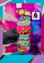 “Rugrats Dream Race”– 18 oz Glass Tumbler🍼✨🌈🩷💛💚💙✨
