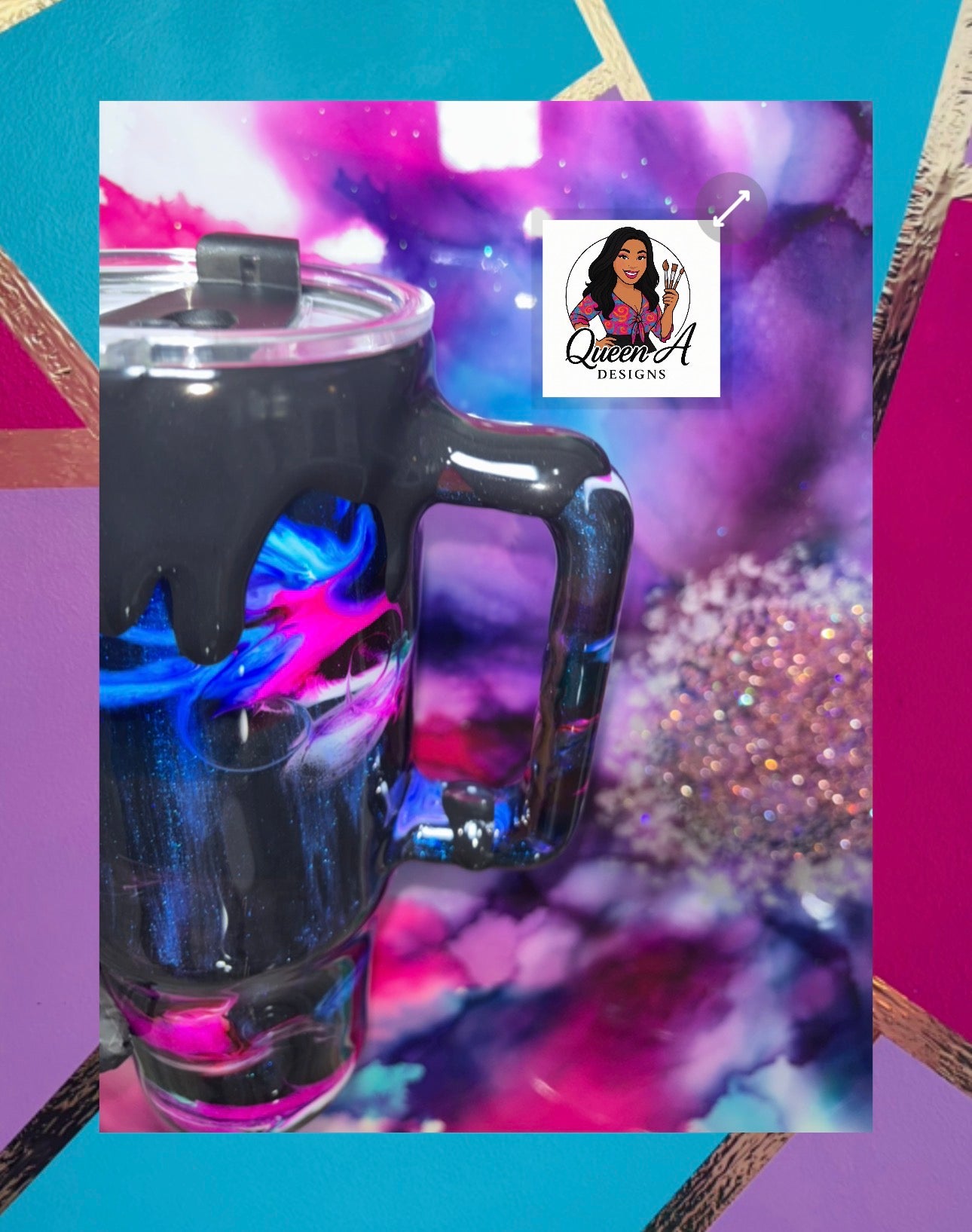 🖤“Wednesday’s Midnight Glow” 40 Oz. Tumbler