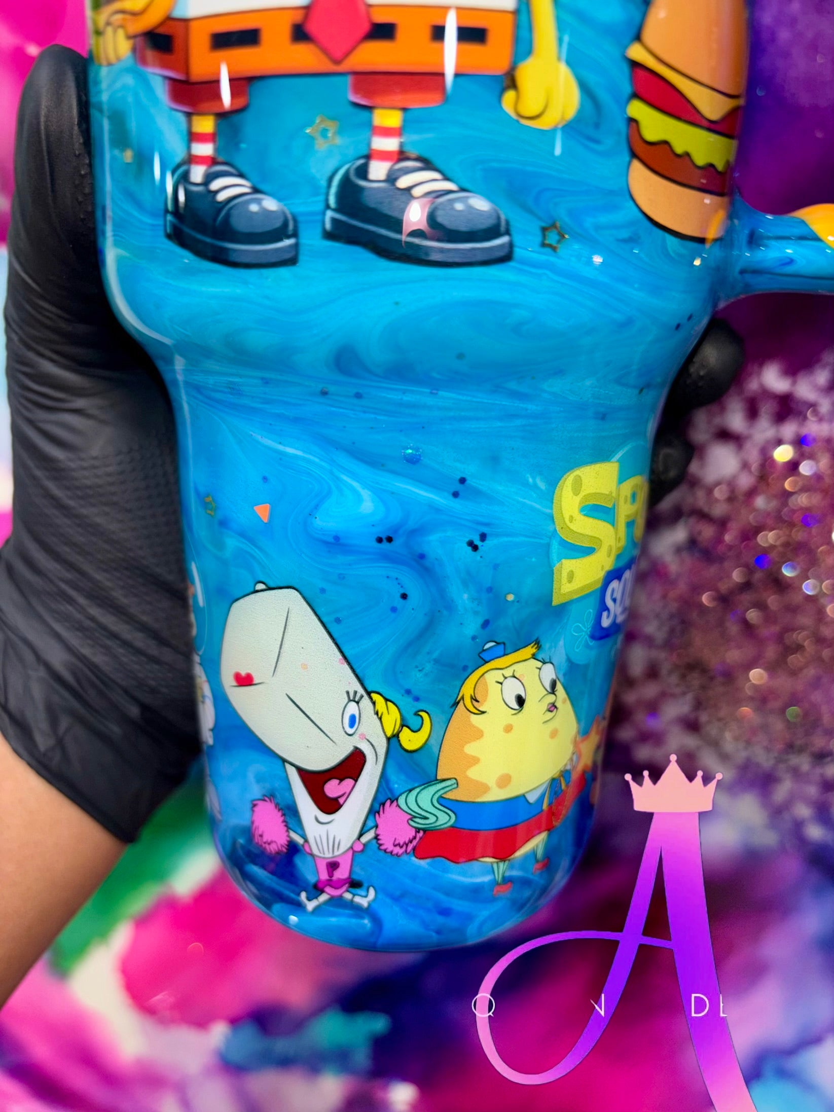 “Deep Sea Burger Bash”🍔🏝️✨💙✨40 OZ. (Glass Tumbler)✨PREMIUM