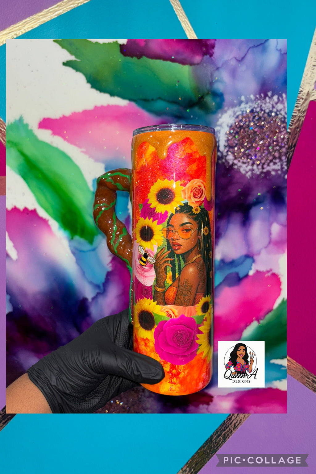 “Bloom Queen” 🌺 🌸🌻30 Oz. 3D Tumbler (Unchosen Collection)